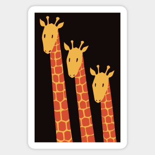 three giraffes Sticker